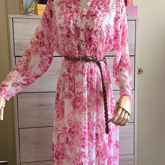 Zara Pink Floral Maxi Dress - Picture 3 of 4